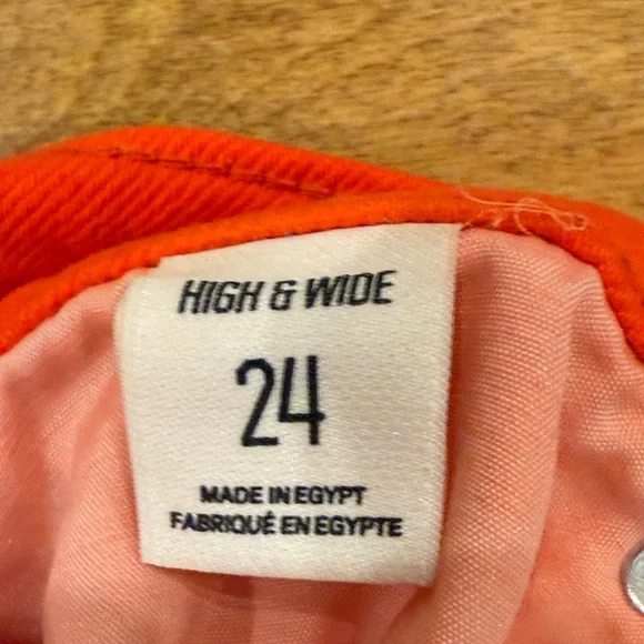 Bright Orange Wide-Leg Jeans - Picture 5 of 5